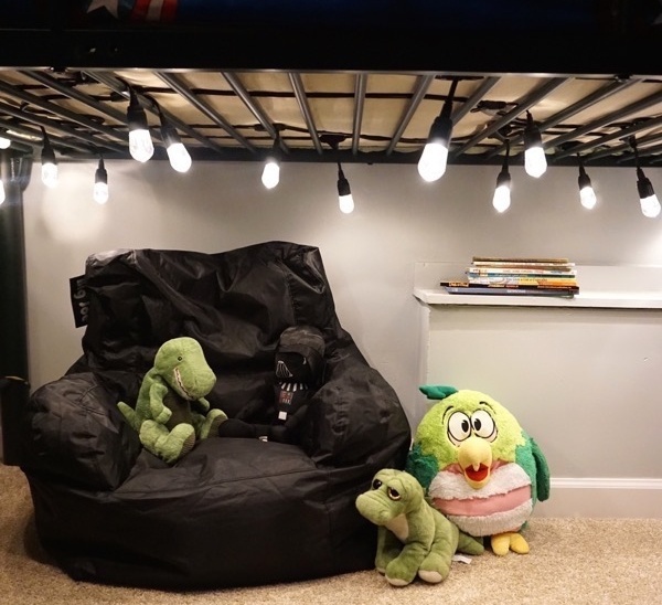 DIY Cozy Reading Nook with Enbrighten LED Cafe Lights
