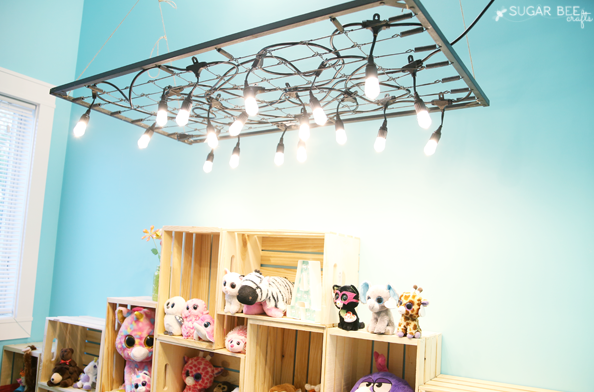 DIY Chandelier with Enbrighten LED Cafe Lights