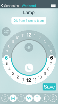 set custom schedules with ge bluetooth smart controls app